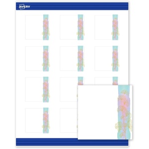 Avery Printable Square Cards, Gold Dots, Green Florals, 2″ x 2″, Matte White Square Cards, Laser/Inkjet, 120ct, Great for Business Promotion(Watercolors with Gold Ginkgo Leaves)