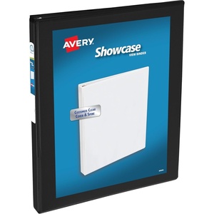 Avery Showcase Standard View 3 Ring Binder, 0.5″ Slant Rings, 135-Sheet Capacity, 0.7 Inch Wide Spine, 1 Black Binder, Ideal for Lightweight Organization and Occasional Referencing (19550)(0.5″)