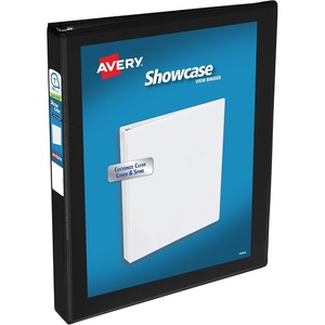 Avery Showcase Standard View 3 Ring Binder, 1″ Slant Rings, 250-Sheet Capacity, 1.4 Inch Wide Spine, 1 Black Binder, Ideal for Lightweight Organization and Occasional Referencing (19600)(1″)