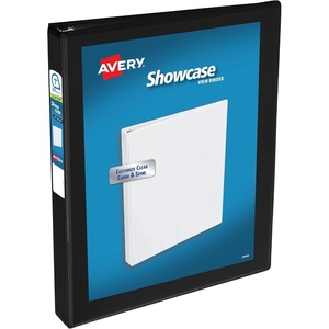 Avery Showcase Standard View 3 Ring Binder, 1″ Slant Rings, 250-Sheet Capacity, 1.4 Inch Wide Spine, 1 Black Binder, Ideal for Lightweight Organization and Occasional Referencing (19600)(1″ (Pack of 12))