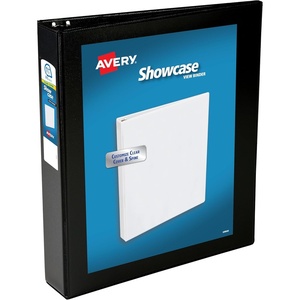 Avery Showcase Standard View 3 Ring Binder, 1.5″ Slant Rings, 375-Sheet Capacity, 2.1 Inch Wide Spine, 1 Black Binder, Ideal for Lightweight Organization and Occasional Referencing (19650)(1.5″)
