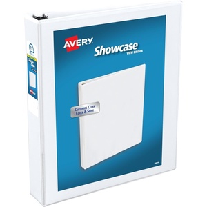 Avery Showcase Standard View 3 Ring Binder, 1.5″ Slant Rings, 375-Sheet Capacity, 2.1 Inch Wide Spine, 1 White Binder, Ideal for Lightweight Organization and Occasional Referencing (19651)(1.5″)