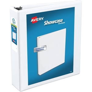 Avery Showcase Standard View 3 Ring Binder, 2″ Slant Rings, 530-Sheet Capacity, 2.8 Inch Wide Spine, 1 White Binder, Ideal for Lightweight Organization and Occasional Referencing (19701)(2″ (Pack of 12))
