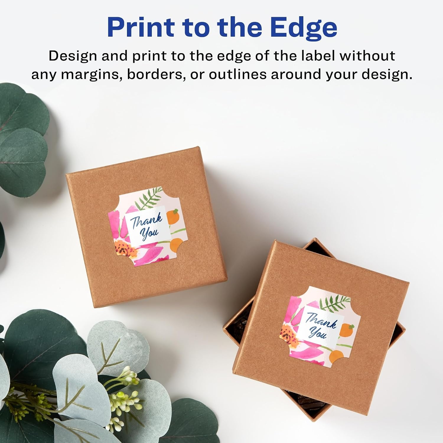 image:imageAvery Glossy White Square Scalloped Labels Sure Feed Technology 158 x 158 200 Glossy White Labels PrinttoTheEdge Permanent Adhesive LaserInkjet Printable1 000 labels