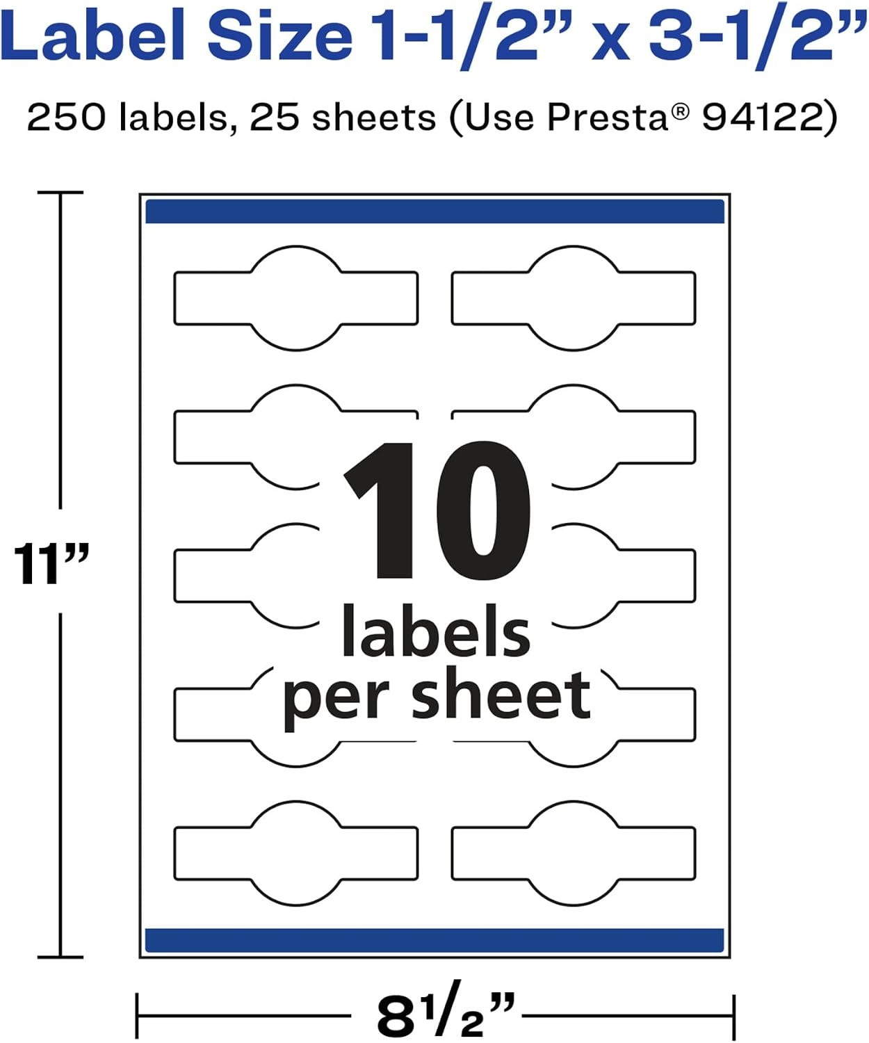 image:imageAvery Glossy White Wraparound Band Labels Sure Feed Technology 15 x 35 100 Glossy White Labels PrinttotheEdge Permanent Label Adhesive LaserInkjet Printable Labels250 labels