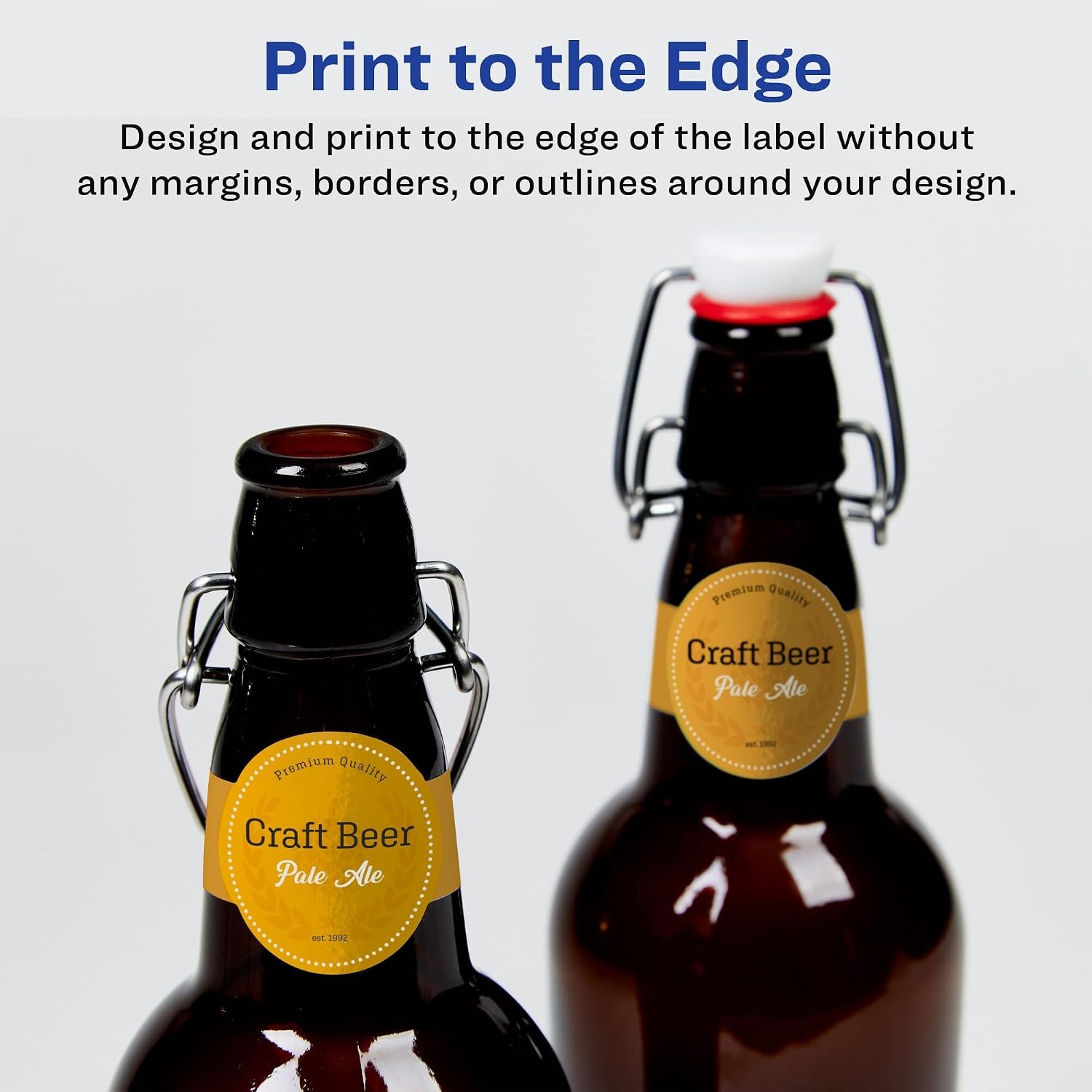 image:imageAvery Glossy White Wraparound Band Labels Sure Feed Technology 15 x 35 100 Glossy White Labels PrinttotheEdge Permanent Label Adhesive LaserInkjet Printable Labels250 labels