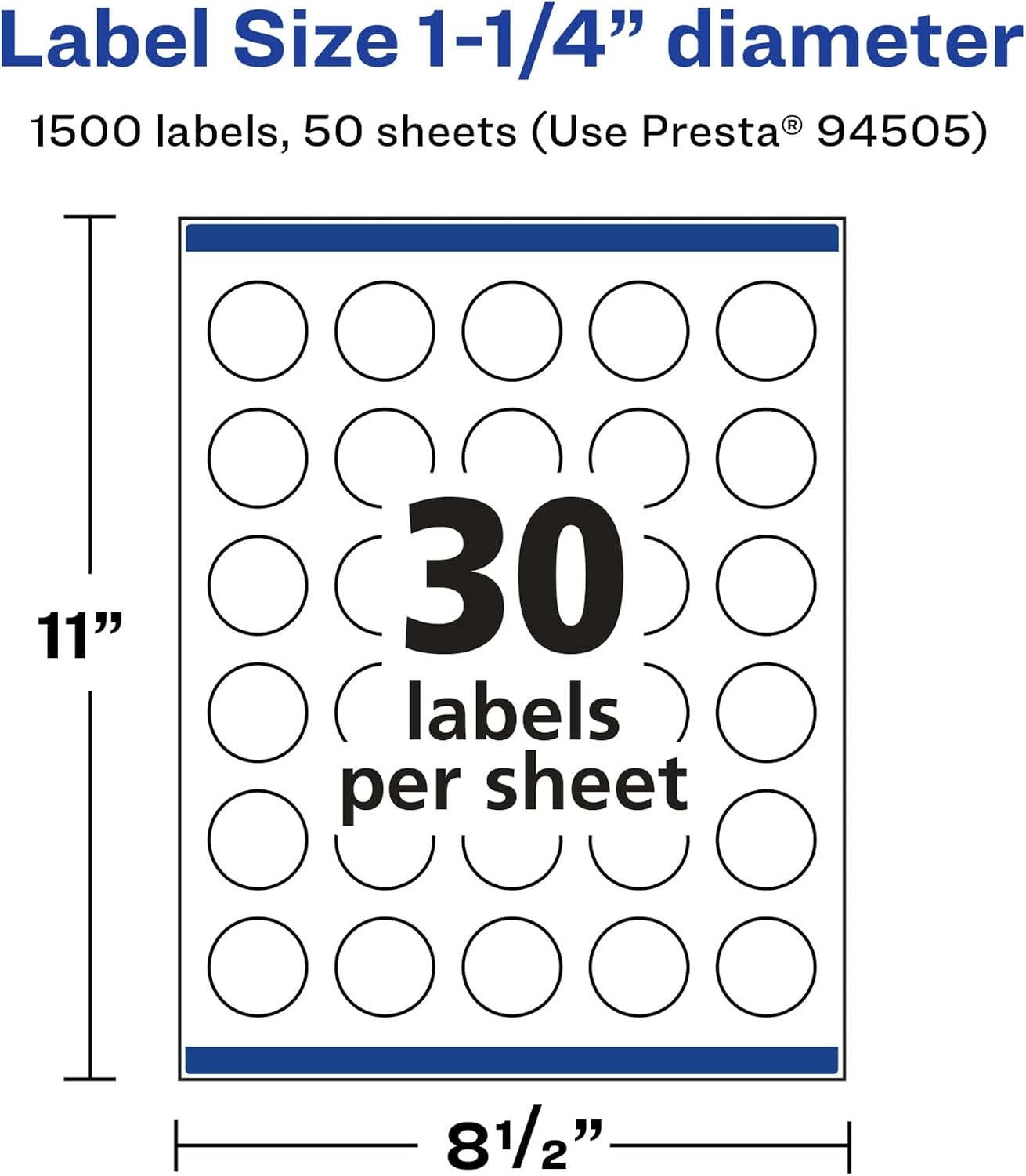 image:imageAvery Glossy White Round Labels Sure Feed Technology 125 Diameter 300 Glossy White Labels PrinttoTheEdge Permanent Adhesive LaserInkjet Printable1 500 labels