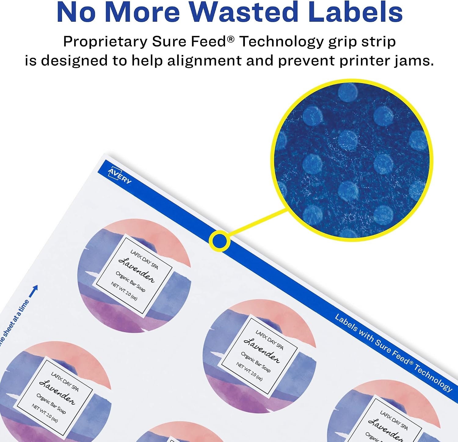 image:imageAvery Glossy White Round Labels Sure Feed Technology 175 Diameter 200 Glossy White Labels PrintToTheEdge Permanent Adhesive LaserInkjet Printable200 labels