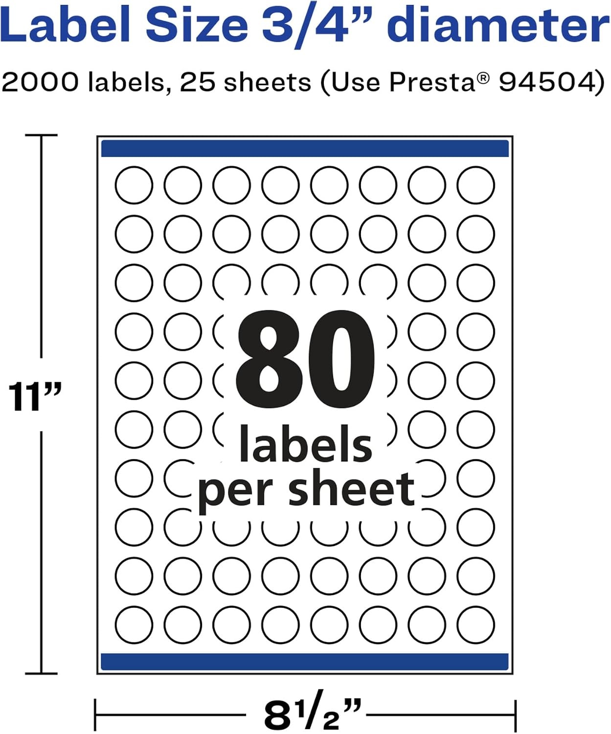 image:imageAvery Glossy White Round Labels Sure Feed Technology 34 Diameter 800 Glossy White Labels PrinttoTheEdge Permanent Adhesive LaserInkjet Printable2 000 labels