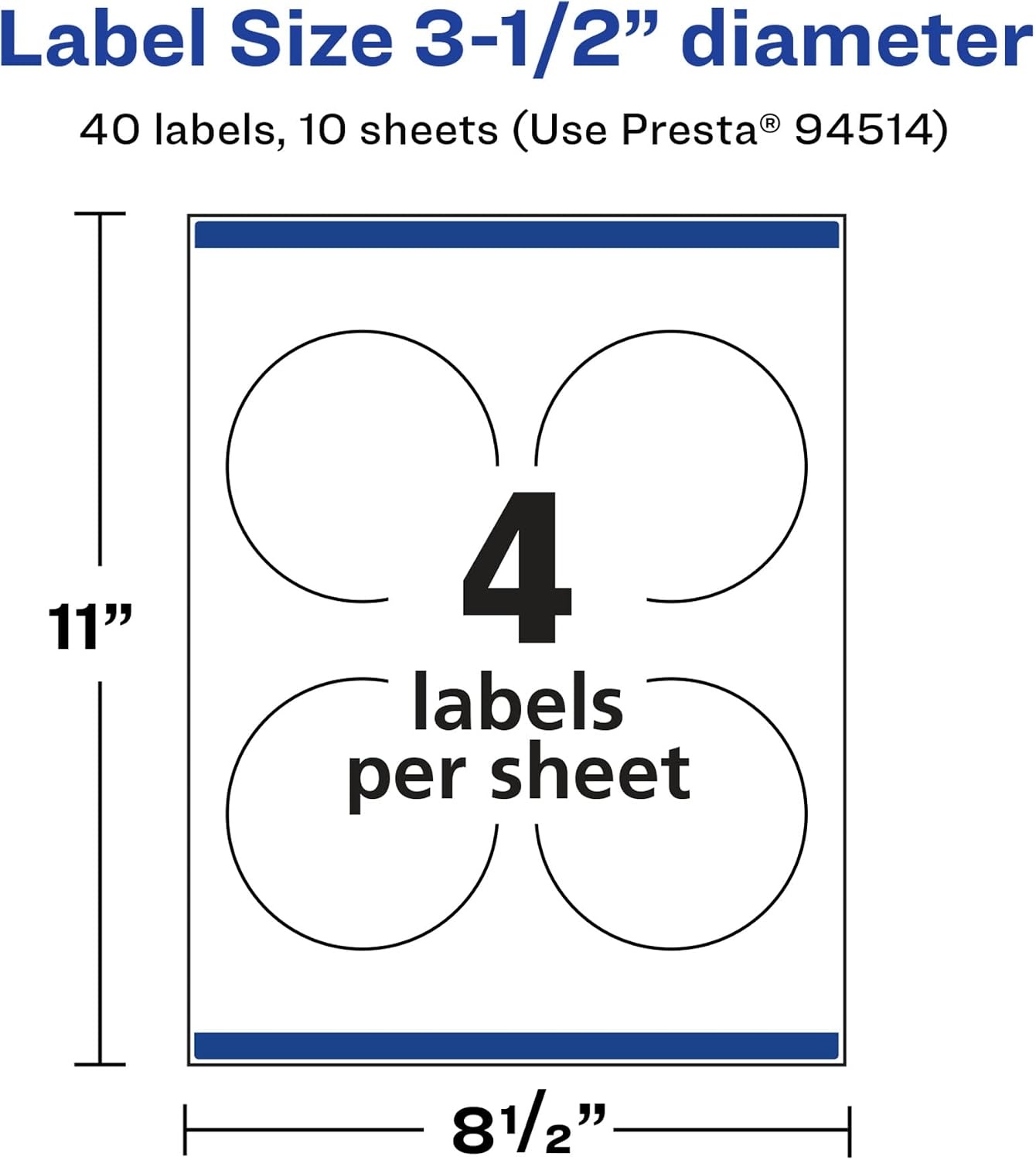 image:imageAvery Glossy White Round Labels Sure Feed Technology 35 Diameter 40 Glossy White Labels PrinttoTheEdge Permanent Adhesive LaserInkjet Printable40 labels