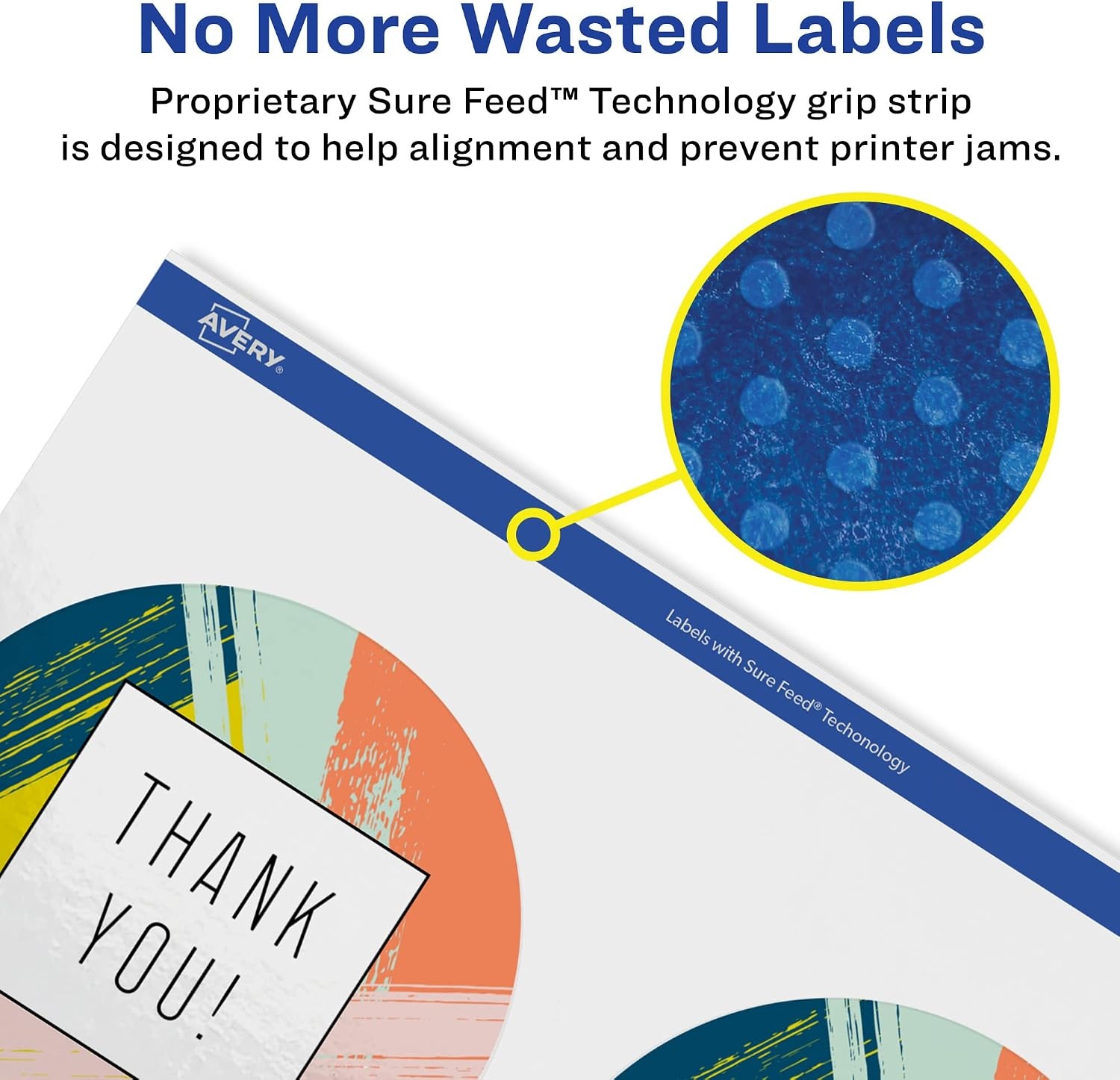 image:imageAvery Glossy White Round Labels Sure Feed Technology 35 Diameter 40 Glossy White Labels PrinttoTheEdge Permanent Adhesive LaserInkjet Printable400 labels