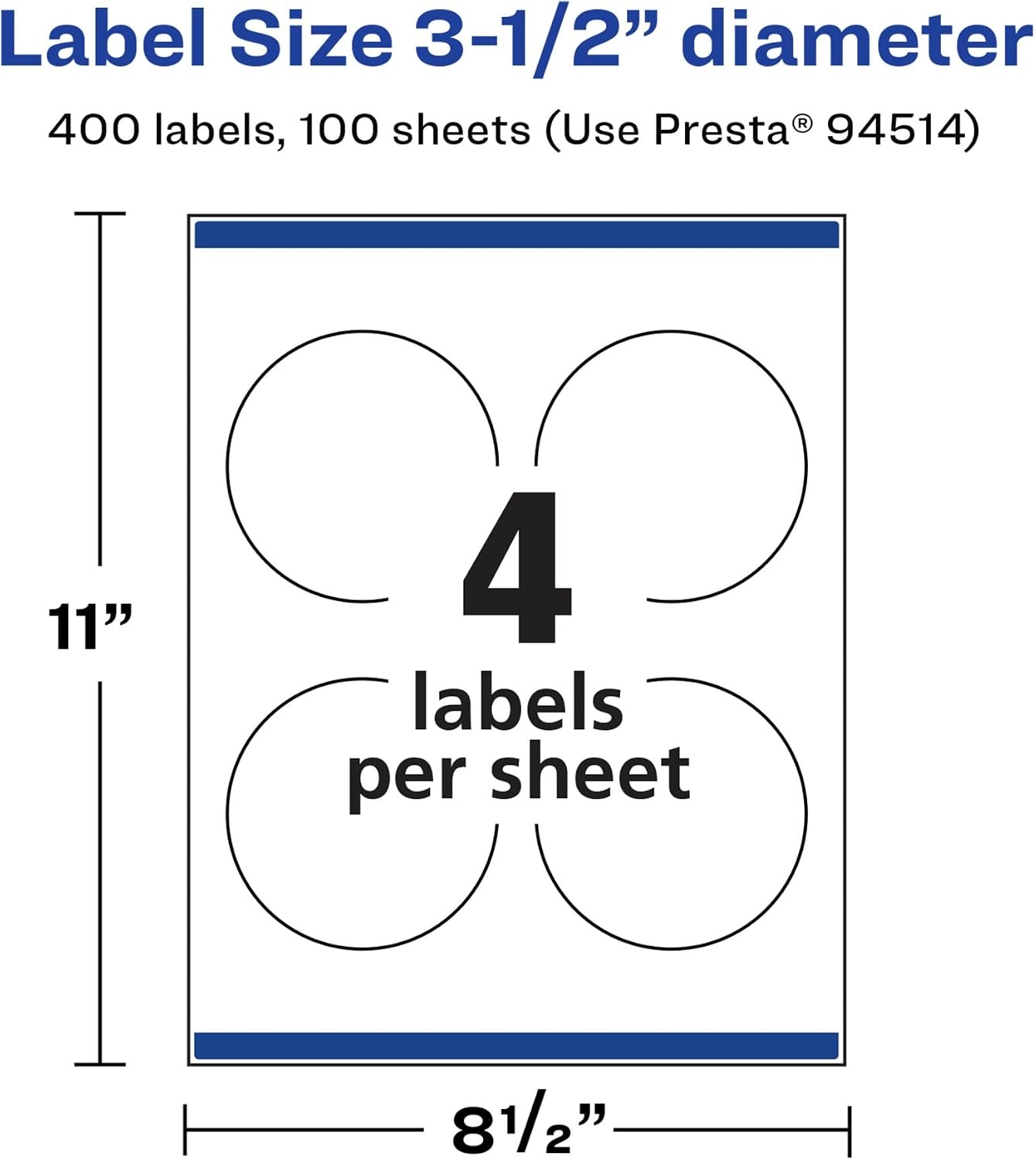 image:imageAvery Glossy White Round Labels Sure Feed Technology 35 Diameter 40 Glossy White Labels PrinttoTheEdge Permanent Adhesive LaserInkjet Printable400 labels