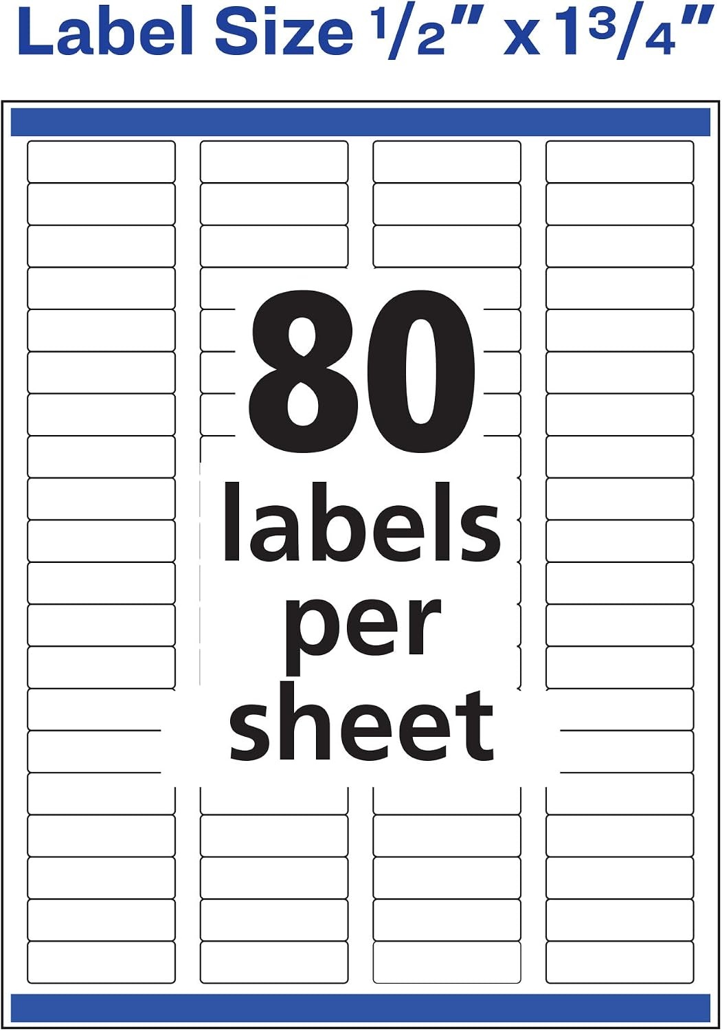 image:imageAvery Rectangle Labels Sure Feed Technology 05 x 175 400 Glossy White Labels 364452 000 labels