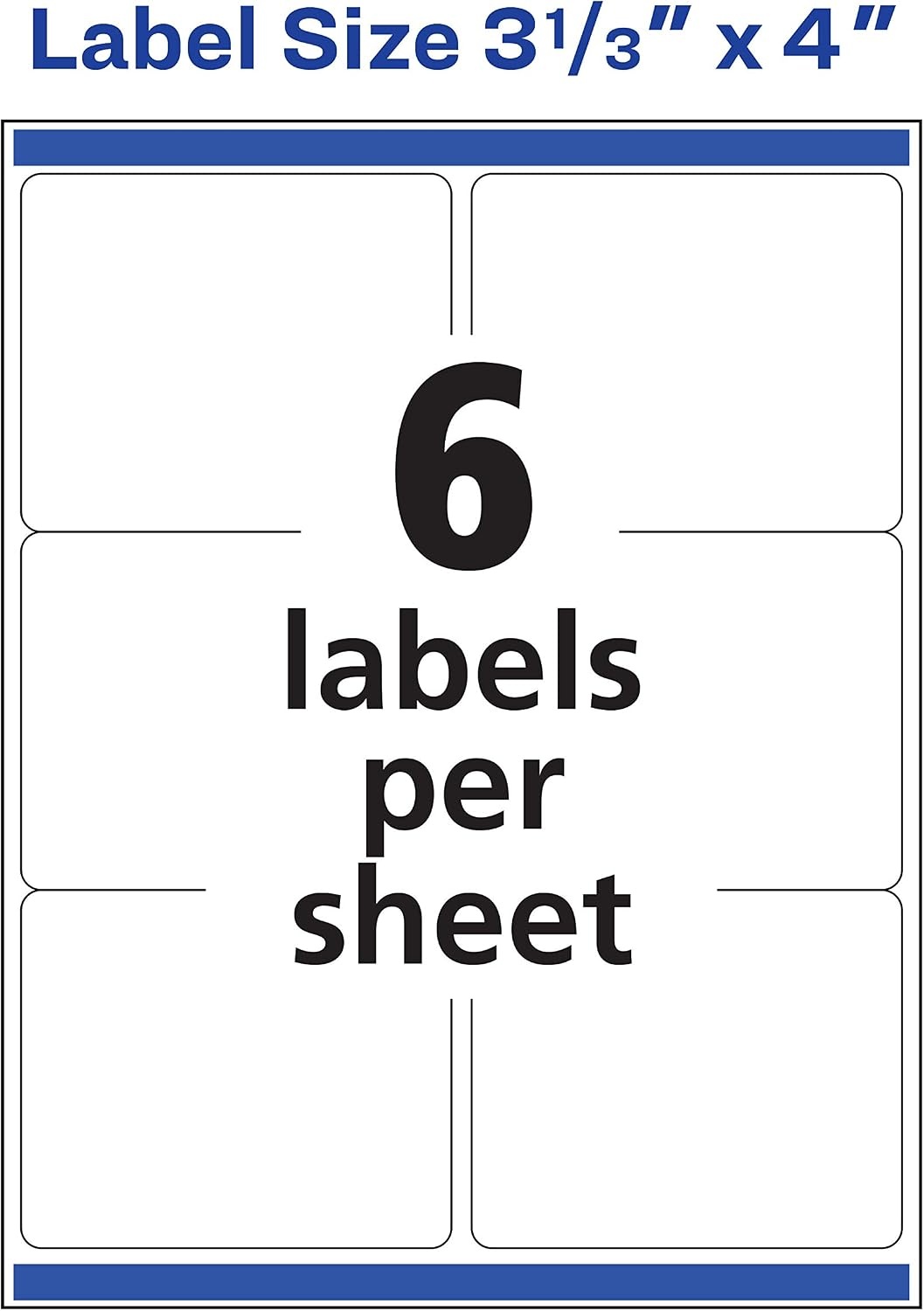 image:imageAvery Rectangle Labels Sure Feed Technology 313 x 4 30 Glossy White Labels 36470150 labels