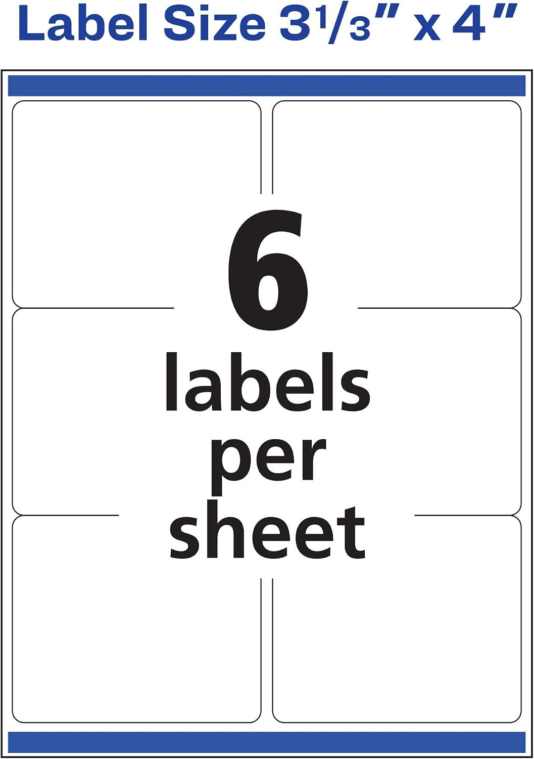 image:imageAvery Rectangle Labels Sure Feed Technology 313 x 4 30 Glossy White Labels 36470300 labels