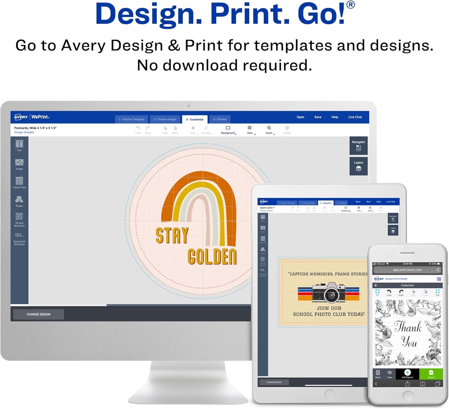 image:imageAvery Round Labels Sure Feed Technology 1 Diameter 240 Glossy White Labels 364854 800 labels